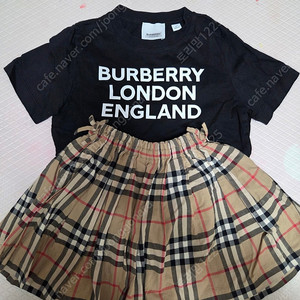 버버리키즈 티셔츠 치마set