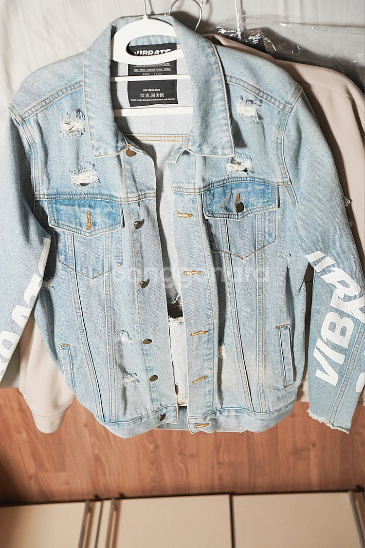 바이브레이트 DAMAGED DENI M JACKET--5