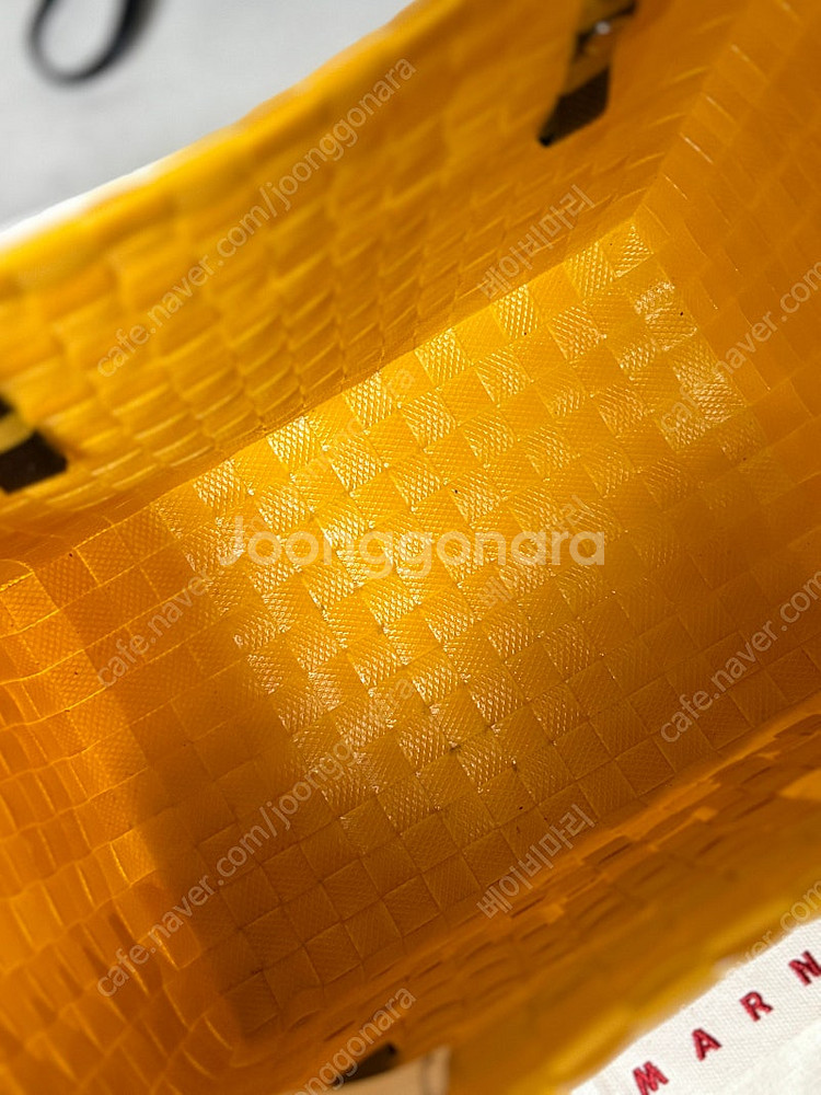 일본 마르니 마켓백 노란 고양이 <정품> 택포 260,...--2