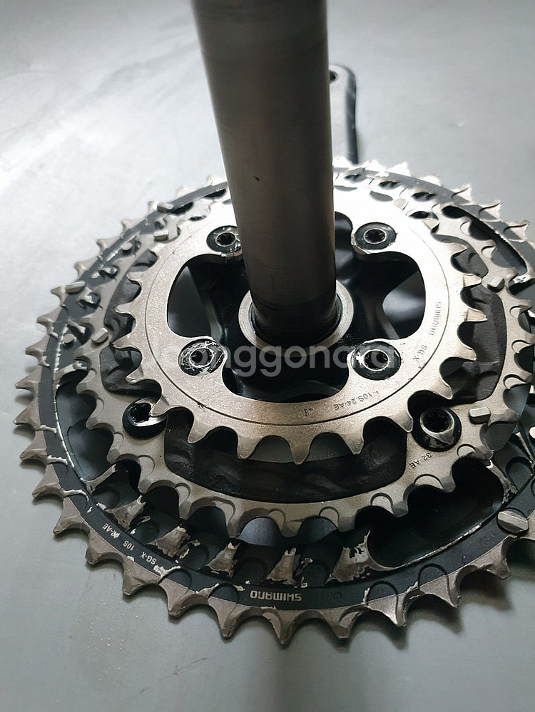 MTB 시마노 XTR 3단 M980 크랭크+M952 드...--5