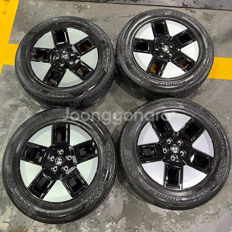 18인치 중고 휠타이어 (싼타페MX5 임판 휠 235 ...--0