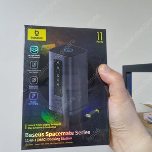 베이스어스 스페이스메이트 11포트 맥북독 트리플 디스플레이 C타입100W 도킹스테이션(새상품) 팝니다