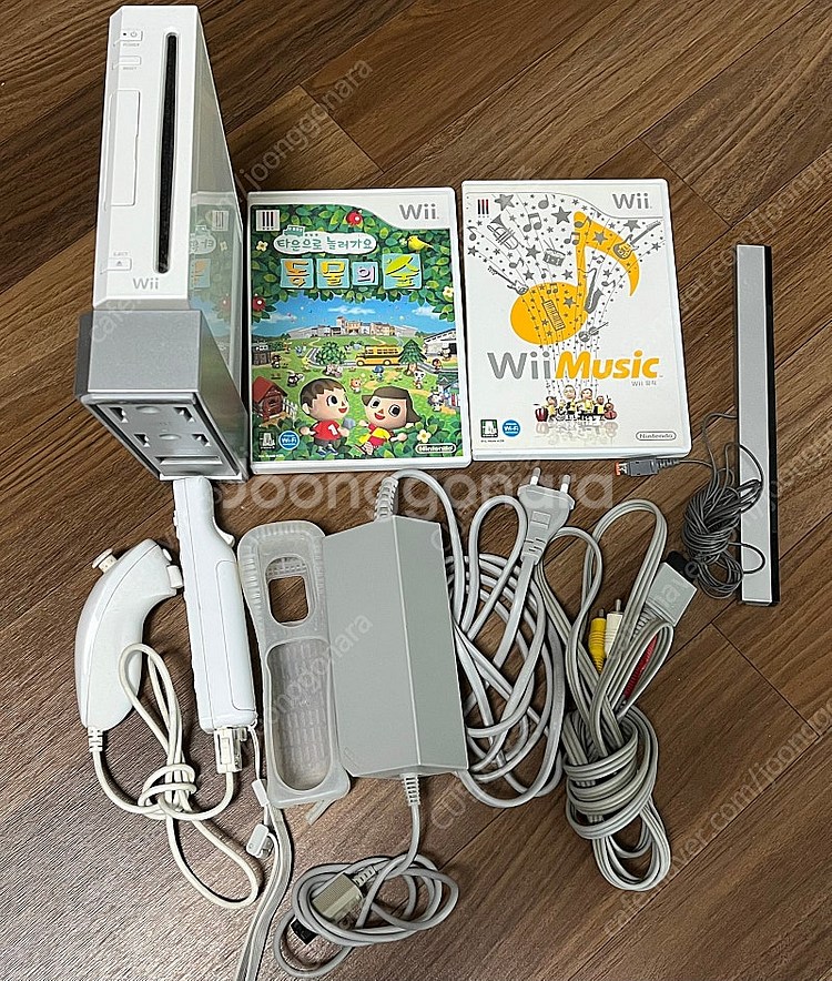 닌텐도 wii 본체 + 타이틀 (동숲, 뮤직) 일괄 판...--0