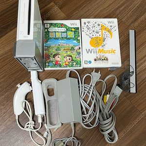 닌텐도 wii 본체 + 타이틀 (동숲, 뮤직) 일괄 판매