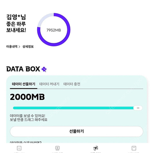 kt데이터 2기가 팝니다