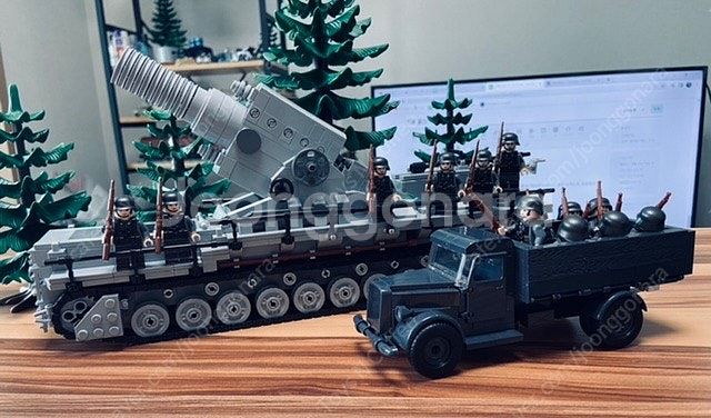 블루브릭 MOC 세계2차대전 독일군 600mm 칼 자주...--5