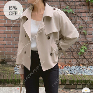 에브리모닝 숏트렌치 코트 베이지 색상 새상품 택포 25000원에 판매합니다