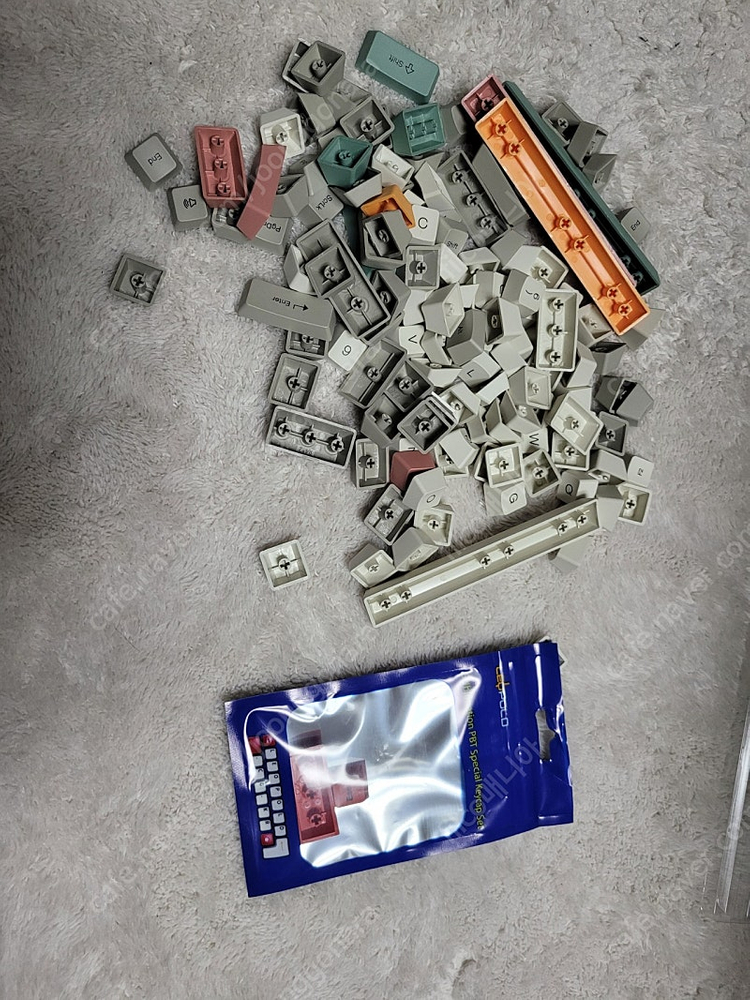 PBT 염료승화 화이트 한영키캡 이미지