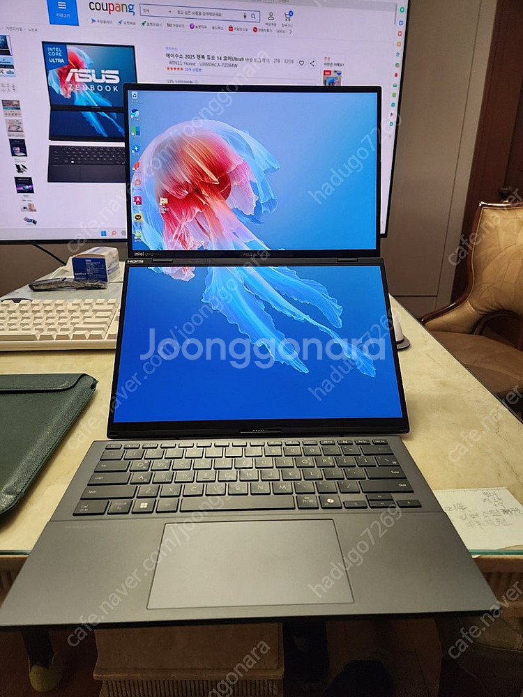 ASUS 젠북 듀오 2025 팝니다.(5년보험적용,UX...--0