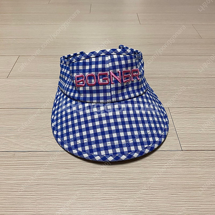보그너 골프 여성 체크 썬캡 56cm 프리 사이즈 택배...--0