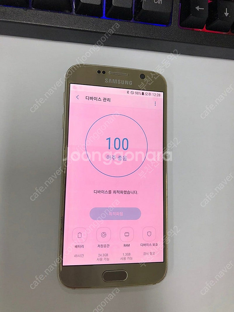 188223 갤럭시S6 골드 외관깔끔 32GB 서브폰 ...--2