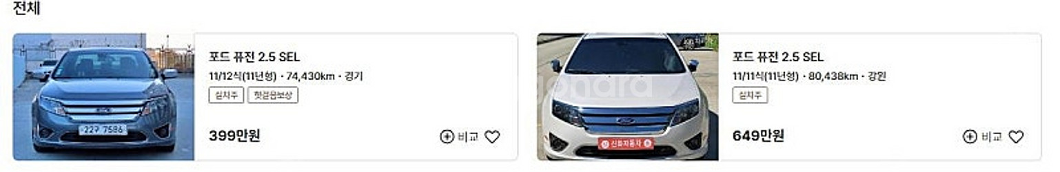 [Ford] 포드 퓨전 2.5SEL 279만--0