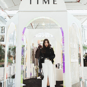 한섬 타임 슬릿 데님 스커트 오트밀 롱스커트 더캐시미어 랑방 시스템 마인 가디건 니트 팬츠 원피스