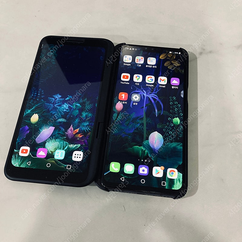 LG V50 블랙 128용량 듀얼스크린포함 무잔상 8만...--0