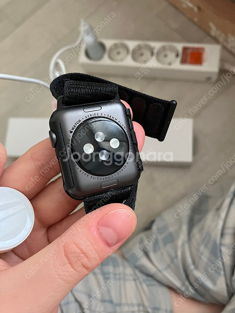 애플워치3 38mm 스페이스그레이 풀박--1