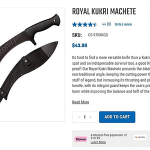 콜드스틸 로얄 쿠크리 마체테 Coldsteel Royal Kukri Machete