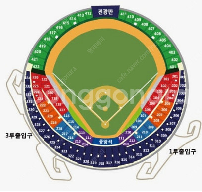 4월 15일 화요일 엘지 대 삼성 잠실야구장 3루 블루...--0
