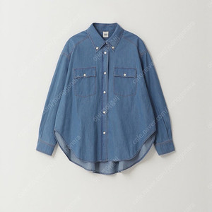 페블엠 Denim Washed Shirt - Blue