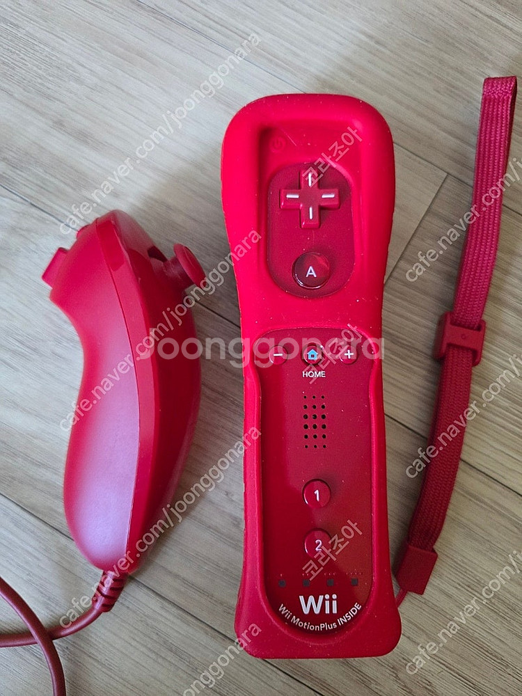 닌텐도위 wii 정품 모션플러스 레드 위모콘 눈차크 세...--0