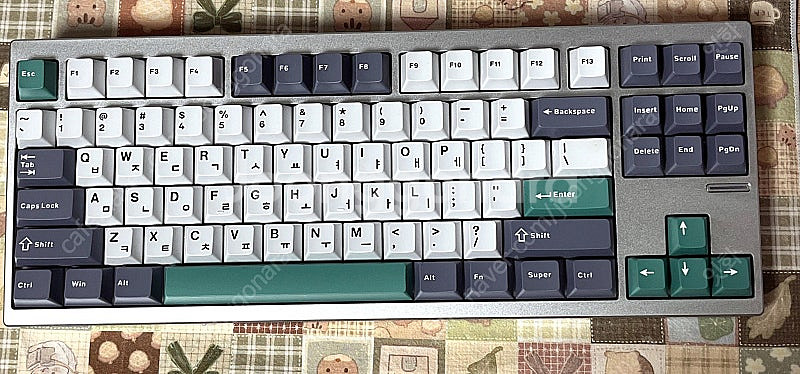 프리플로우 MCHOSE GX87 풀알루 키보드 실버그린...--0