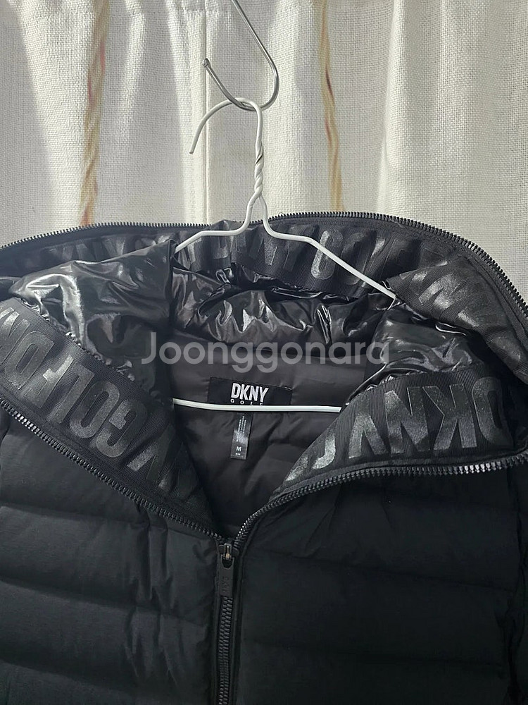 dkny 블랙 후드 구스 경량패딩95--2