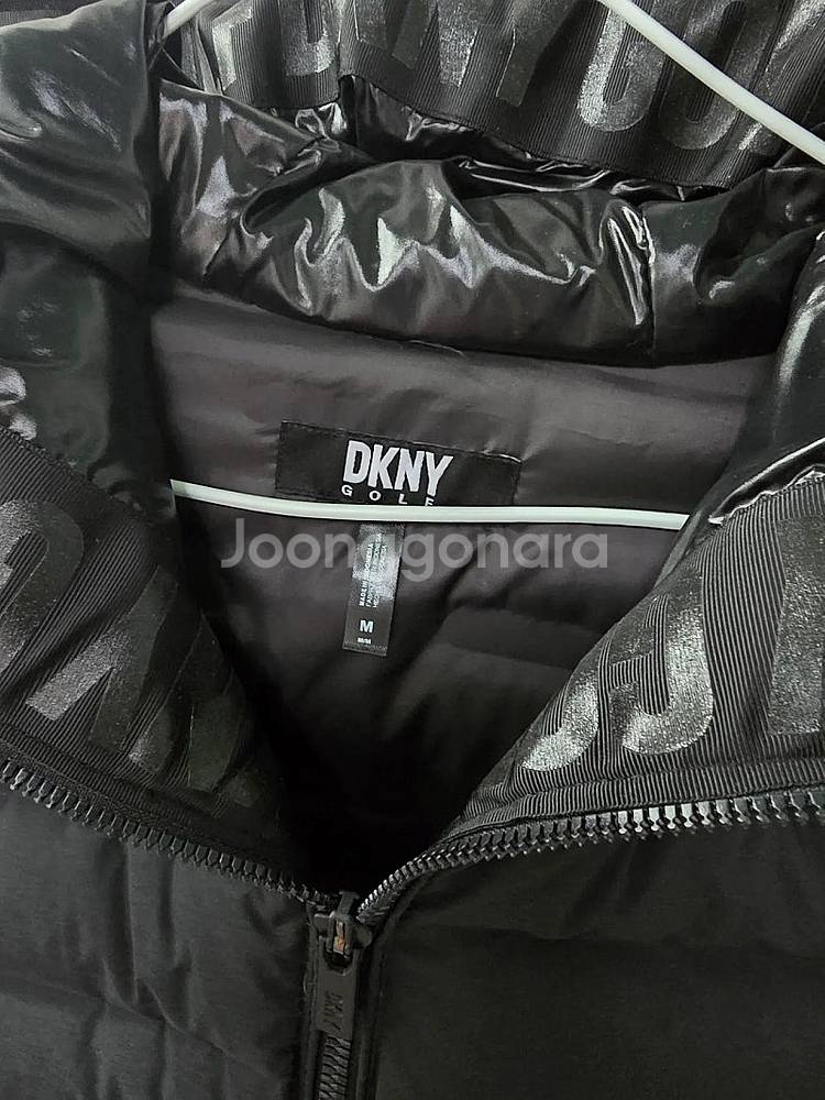 dkny 블랙 후드 구스 경량패딩95--3