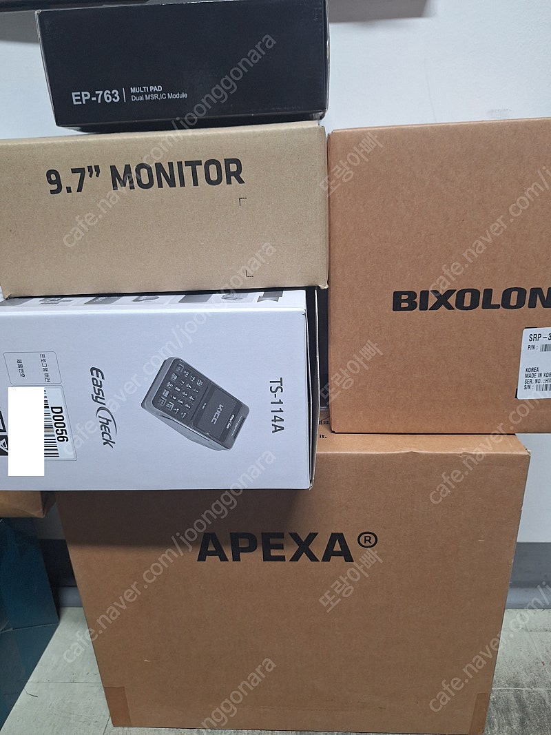 [판매중] 포스 장비 일체 (포스뱅크 Apexa G+듀얼모니터+카드단말기+사인패드+프린터)