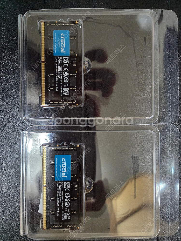 마이크론 노트북 DDR5 5600 32GB 2장 팝니다...--0