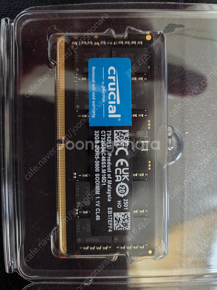 마이크론 노트북 DDR5 5600 32GB 2장 팝니다...--1