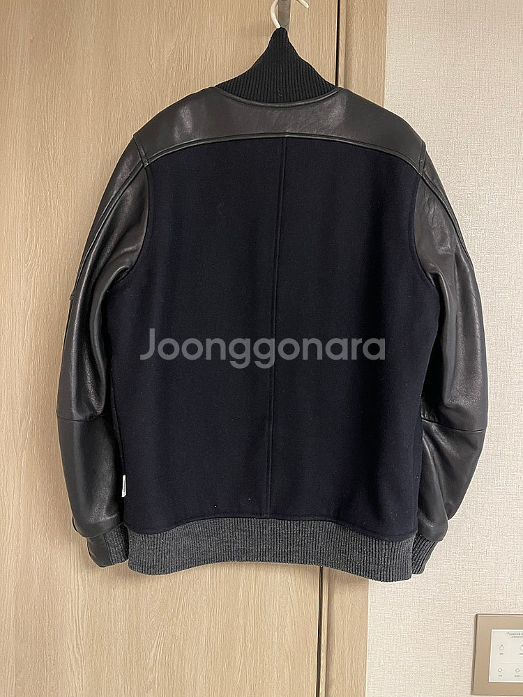 라이풀(Liful) 양가죽 소매 울 바시티 스타디움 자...--5