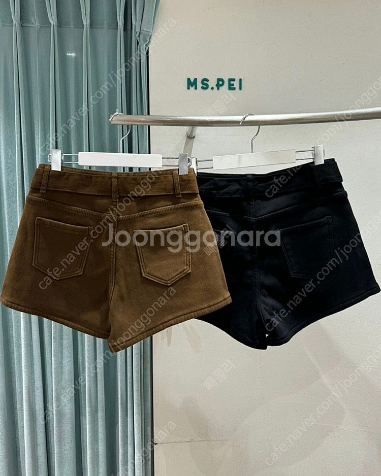 (새상품)랩스커트팬츠 브라운/블랙 free--1