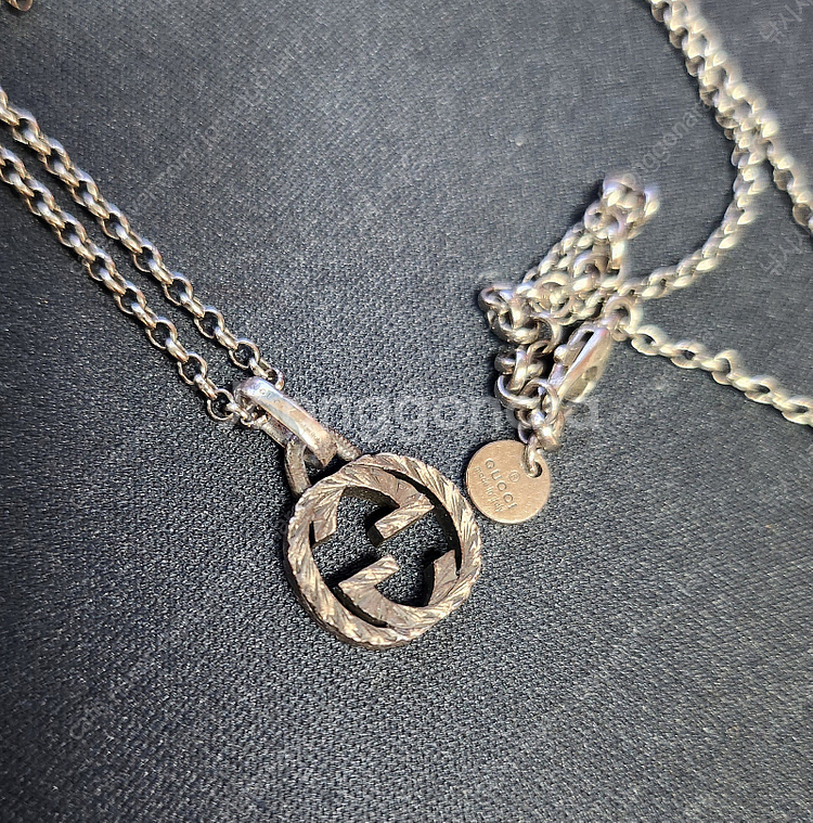 구찌 인터로킹 더블G 마몽트 목걸이--1