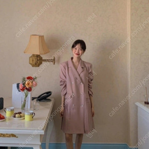 인디핑크 플리츠 원피스 자켓 새상품
