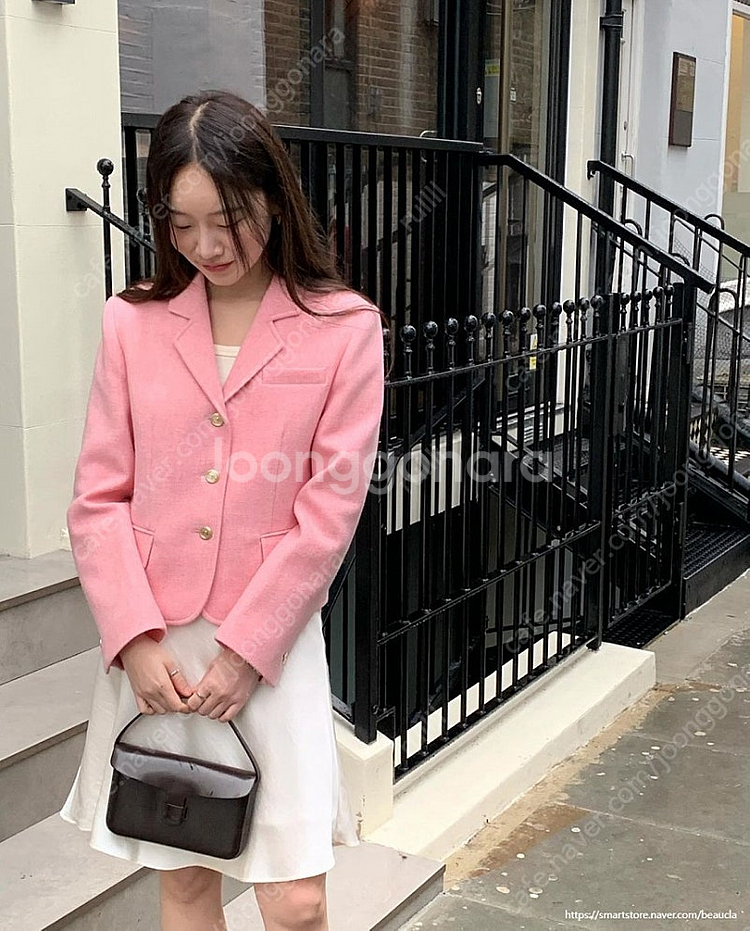 jinsim 진심 떼오 히노데 패브릭 핑크 자켓:)--3