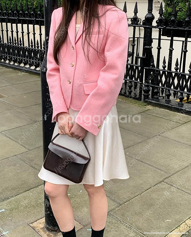 jinsim 진심 떼오 히노데 패브릭 핑크 자켓:)--4