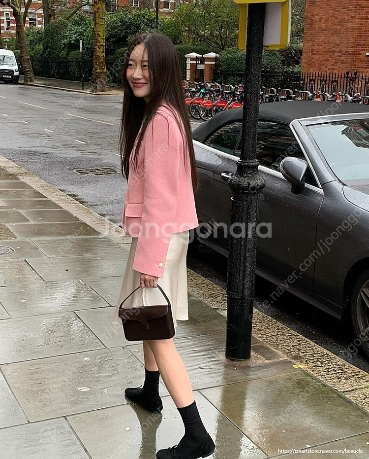 jinsim 진심 떼오 히노데 패브릭 핑크 자켓:)--5