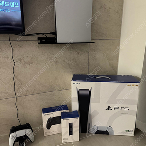 PS5 디스크 에디션 듀얼센스 2개 (화이트,블랙) + 정품충전독 포함