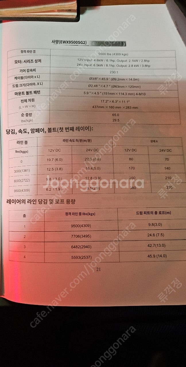 렉카차윈치 고소작업대견인윈치 레인저차량용윈치 레인저9....--4