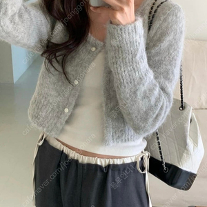 리에뜨 가디건/레브 알파카 가디건 그레이색상 새상품판매