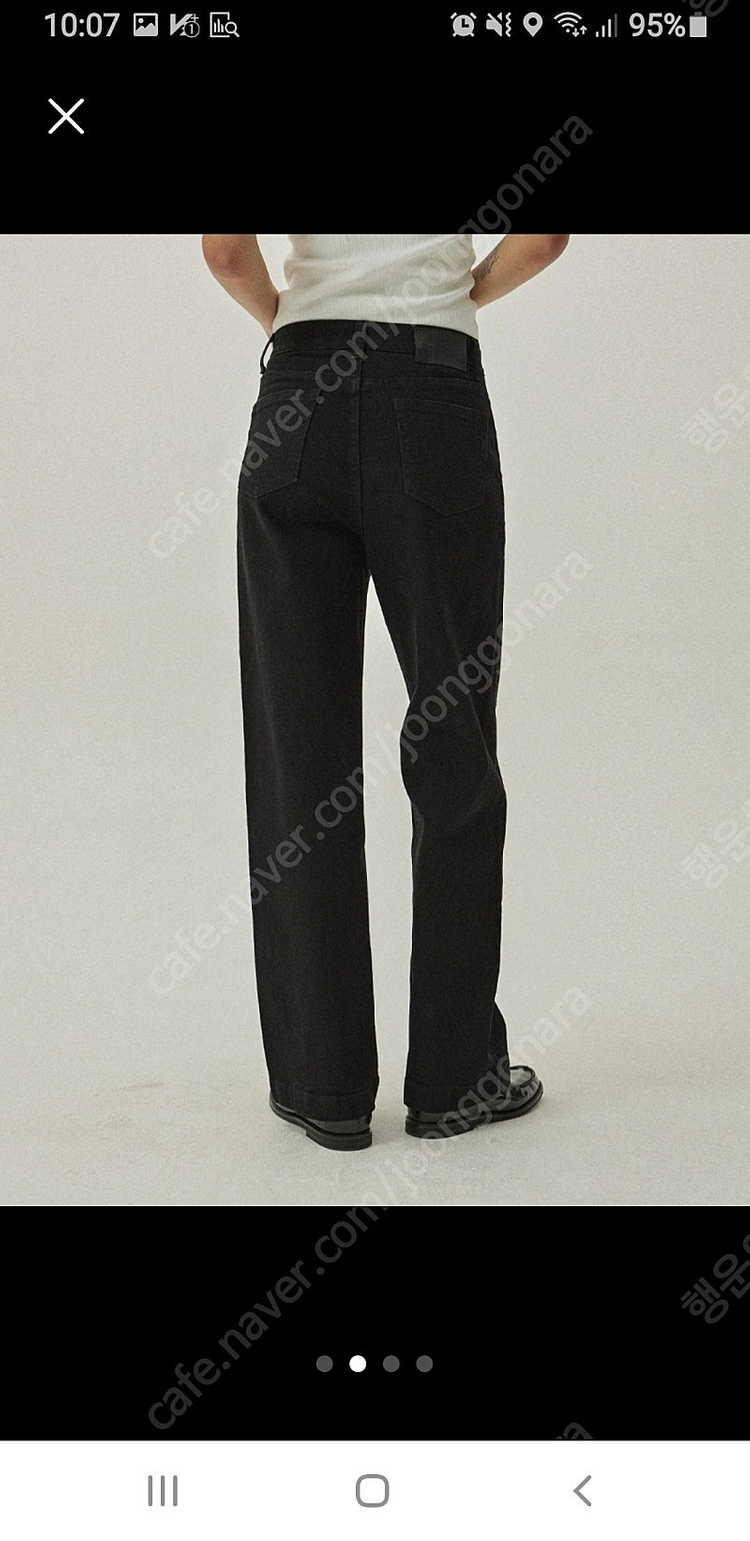 w컨셉 맥우드건 세미와이드 데님팬츠--2