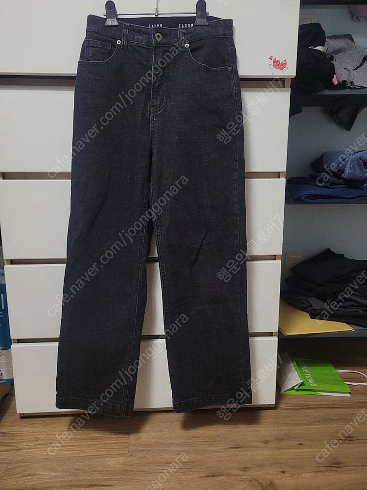 w컨셉 맥우드건 세미와이드 데님팬츠--4