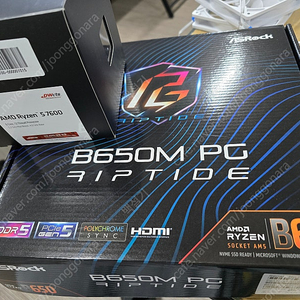 AMD 라이젠 7600 CPU ASROCK B650M PG RIPTIDE 메인보드 대구 달서구