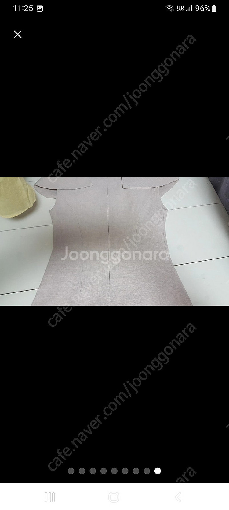 새상품 빅카라 베이지 아이보리 롱원피스--1