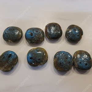 28mm 청록 도자기비즈 8개