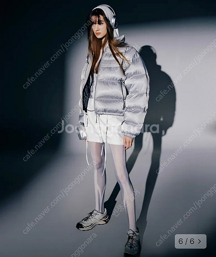 엘무드 켄달 크롭 다운 푸퍼 실버그레이 패딩 44--1