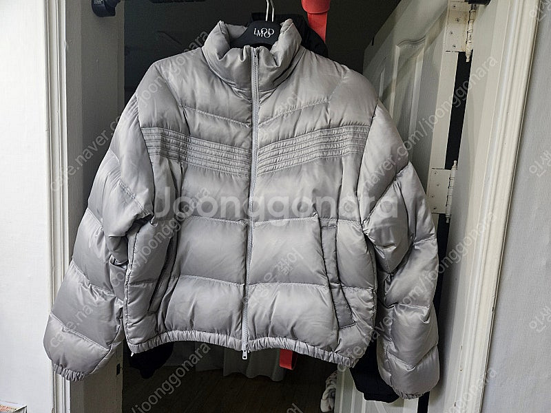 엘무드 켄달 크롭 다운 푸퍼 실버그레이 패딩 44--4