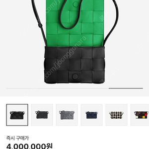 보테가베네타 카세트백 블랙 파라키트
