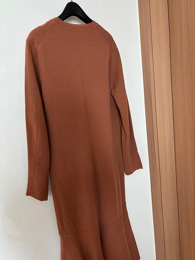 타임 언발란스 니트 프릴 원피스 롱원피스 올드머니룩 맘룩 등원룩 한섬 TIME--7