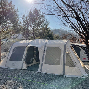 노스피크 A7EX 소이밀크 에어텐트 우레탄창 그라운드시트 포함 리빙쉘 풀세트