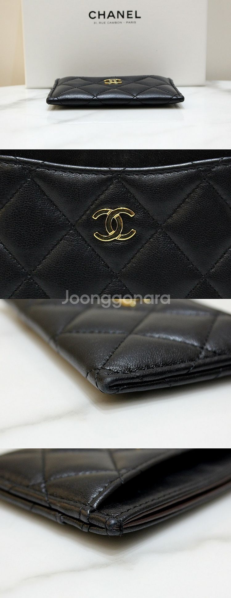 [중고명품다올] 샤넬 클래식 램스킨 CC로고 카드 홀더...--2